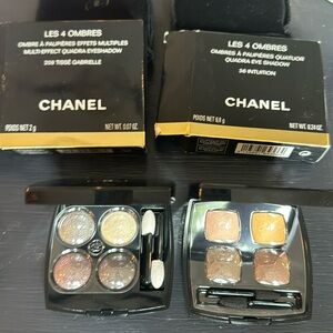BNIB 2 Chanel Les Ombres Quadra eyeshadow 208 tisse Gabrielle / 36 INTIUTION